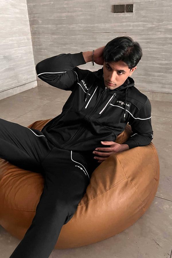 Elo Urban Vogue Men's Fleece Tracksuit Black & White
