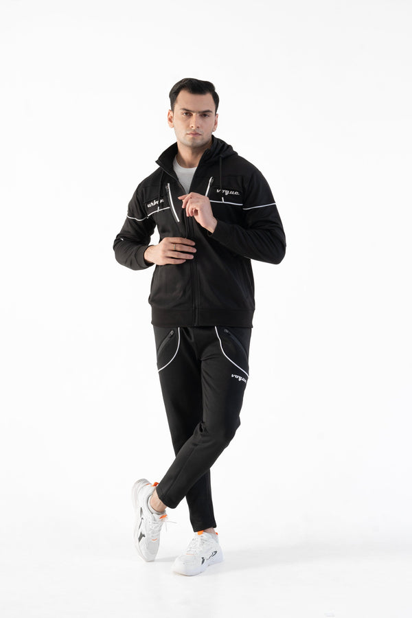 elo Urban Vogue Men's Fleece Tracksuit Black & White