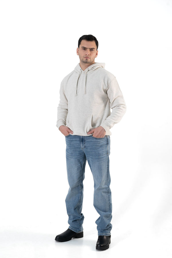 Elo VYC Men's Fleece Pullover Hoodie Melange Grey