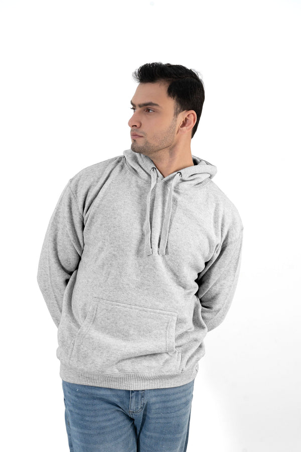 elo VYC Men's Fleece Pullover Hoodie Melange Grey