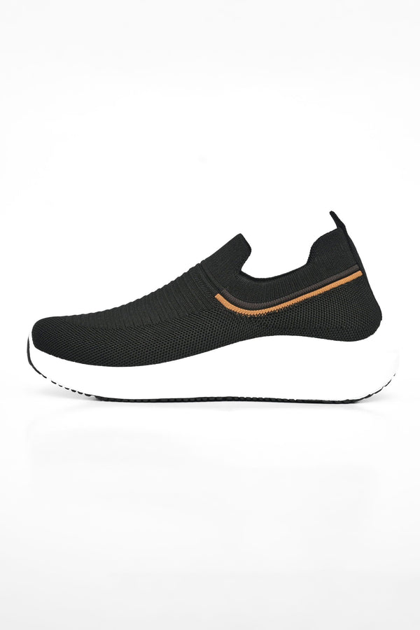 Elo Walk Men's Classic Slip On Jogging Shoes Black