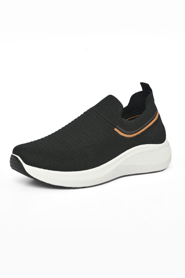 Elo Walk Men's Classic Slip On Jogging Shoes Black