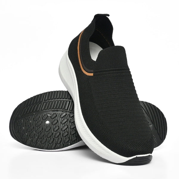 elo Walk Men's Classic Slip On Jogging Shoes Black