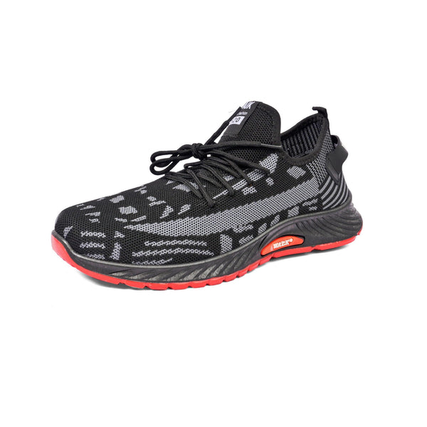 Elo Walk Men's Lace Up Non Slip Jogging Shoes Red