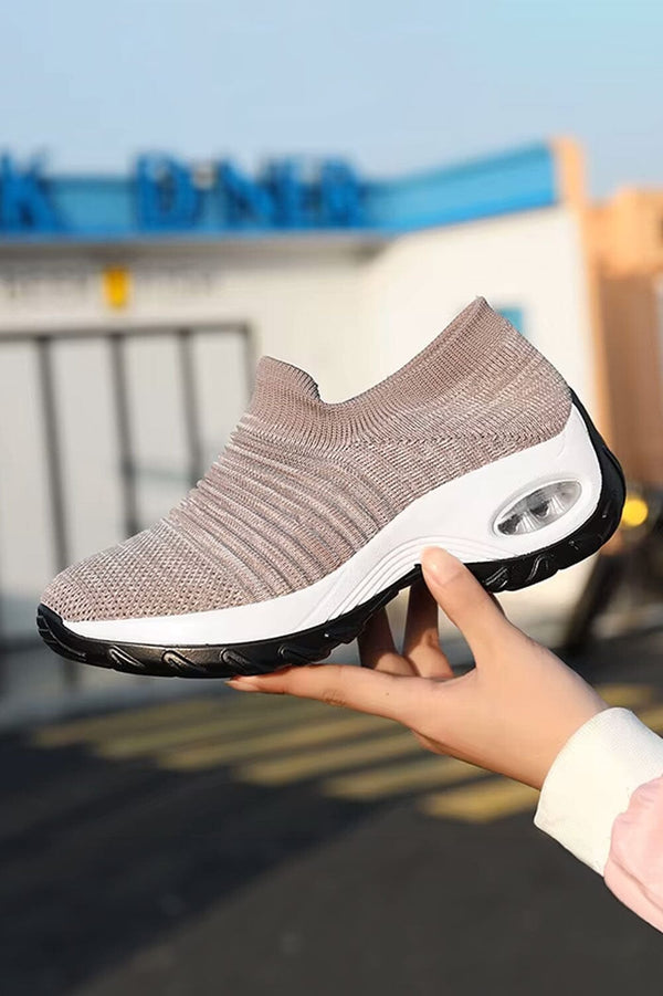 elo Women's Air Cushion Slip-On Shoes Light Brown