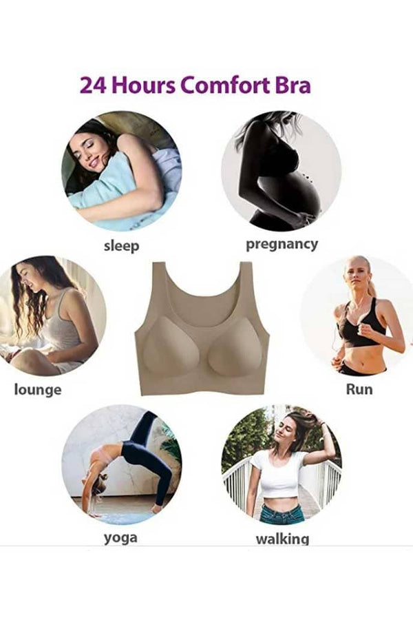 Elo Women's Back Yoga Vest Sports Bra Black
