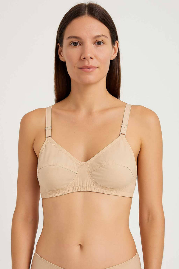 Elo Women's Basic Cotton Bra Beige