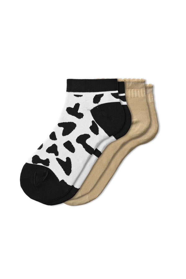 elo Women's Classic Ankle Socks - Pack Of 2 Assorted