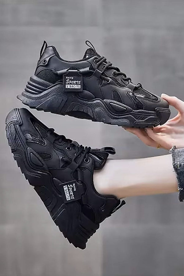 elo Women's Classic Lace-Up Sneakers Black