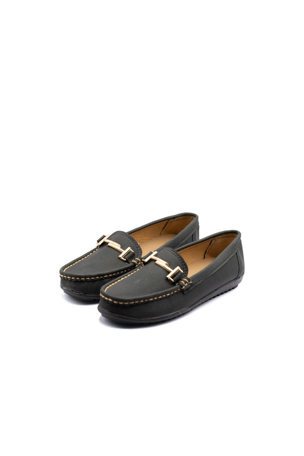 elo Women's Clip Moccasins Shoes Black