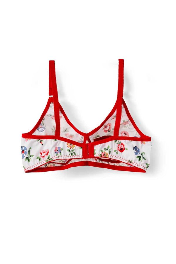 Elo Women's Floral Contrast Cotton Bra