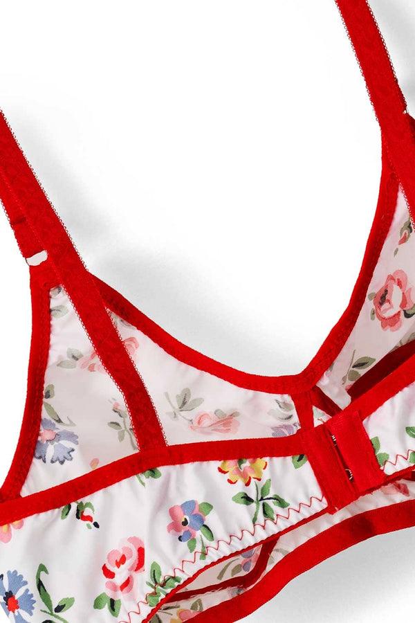 Elo Women's Floral Contrast Cotton Bra
