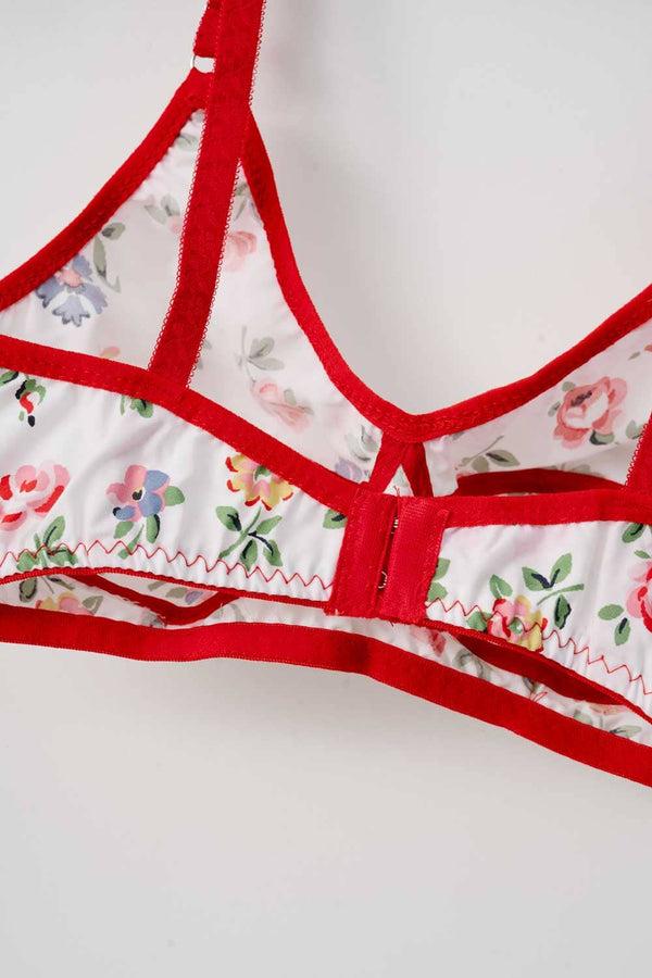 Elo Women's Floral Contrast Cotton Bra