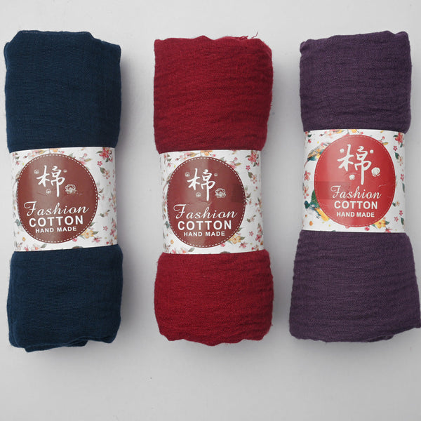 Elo Women's High Quality Crimps Scarf Hijab Cream