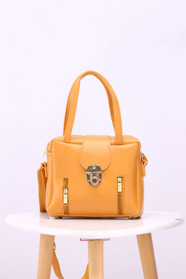 elo Women's Leather Shoulder Bag Mustard