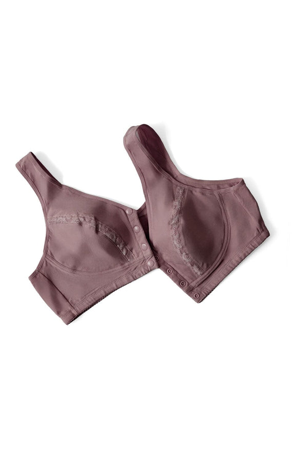 elo Women's Open Front Light Padded Bra Light Plum