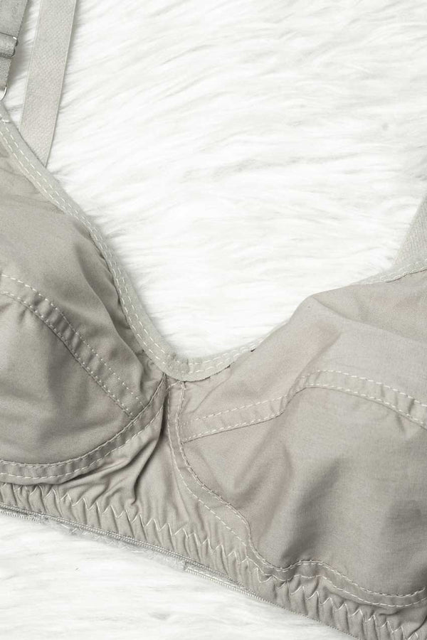 Elo Women's Premium Basic Cotton Bra Grey