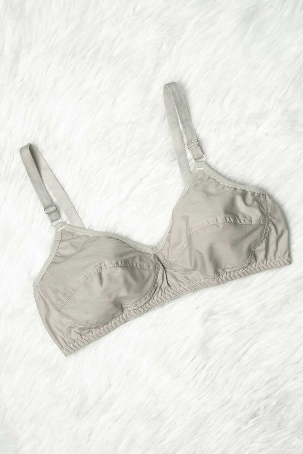 Elo Women's Premium Basic Cotton Bra Grey
