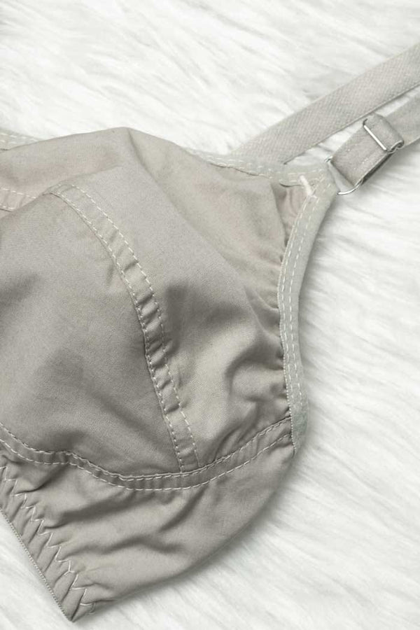 Elo Women's Premium Basic Cotton Bra Grey
