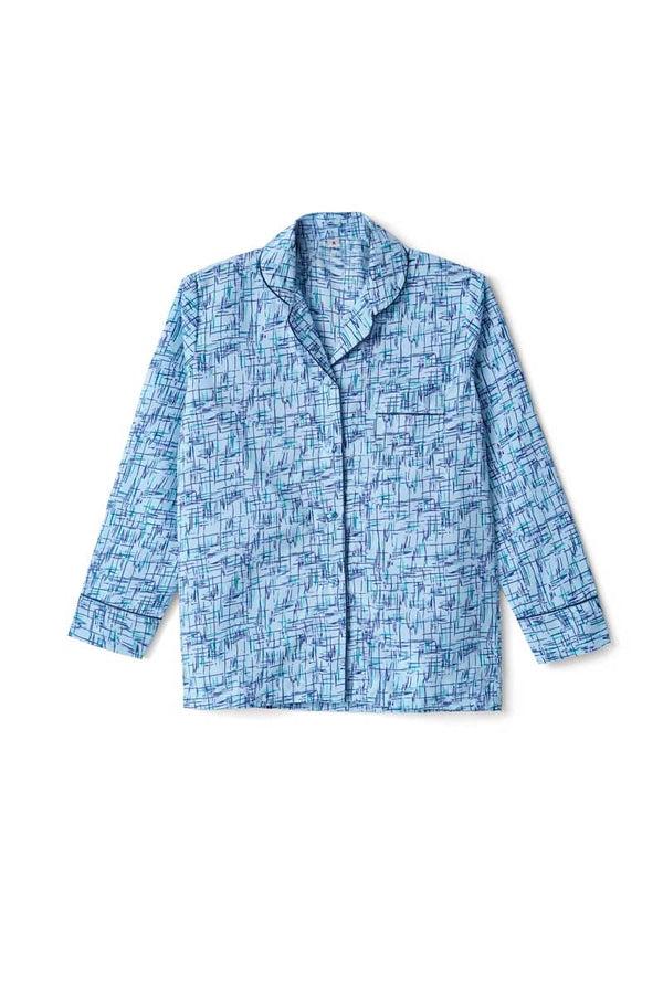 Elo Women's Printed Loungewear Twin Set Blue