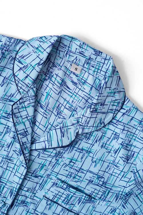 Elo Women's Printed Loungewear Twin Set Blue