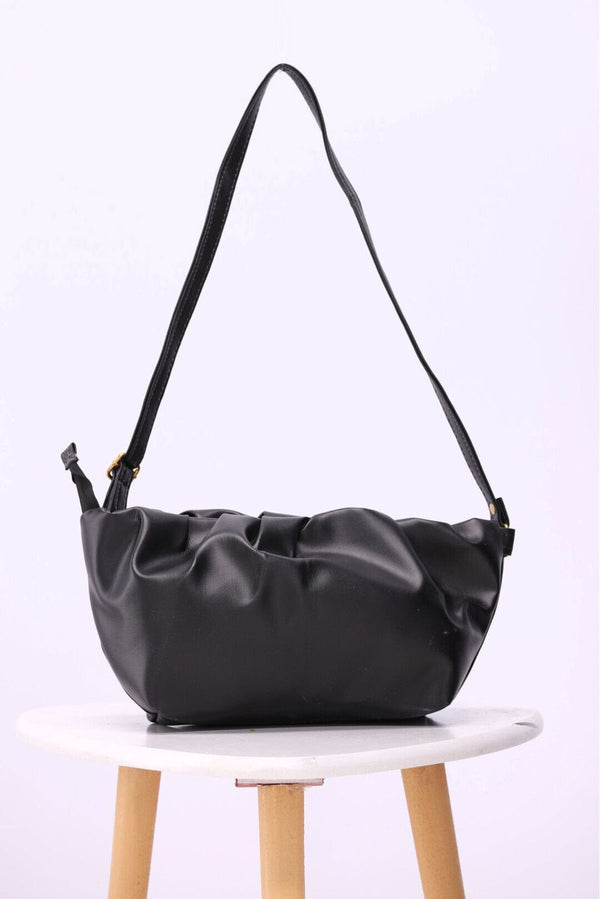 Elo Women's Ruched Shoulder Bag Black