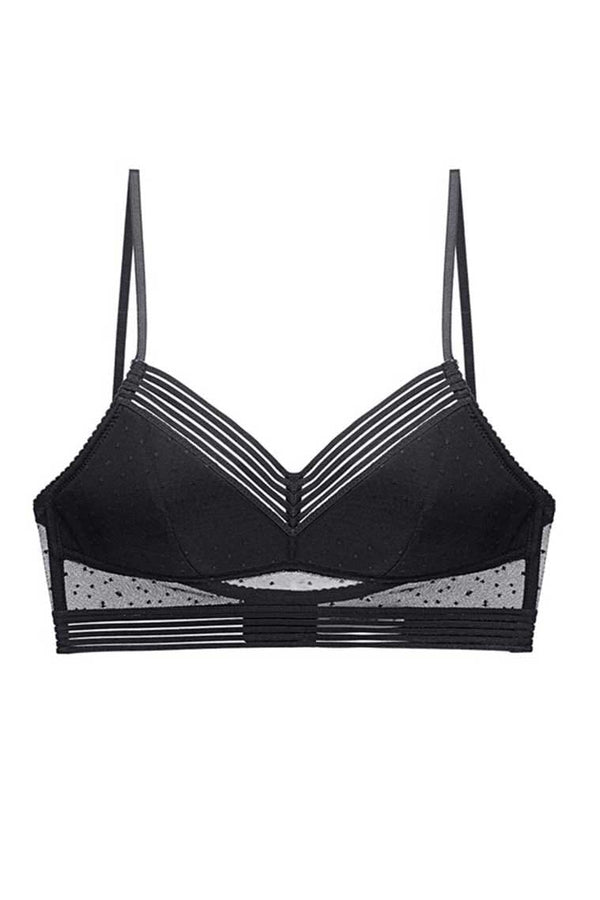 elo Women's Sexy Lace U Shaped Backless Bra Black