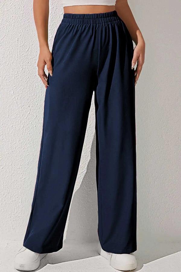 Elo Women's Wide Leg Trousers Navy