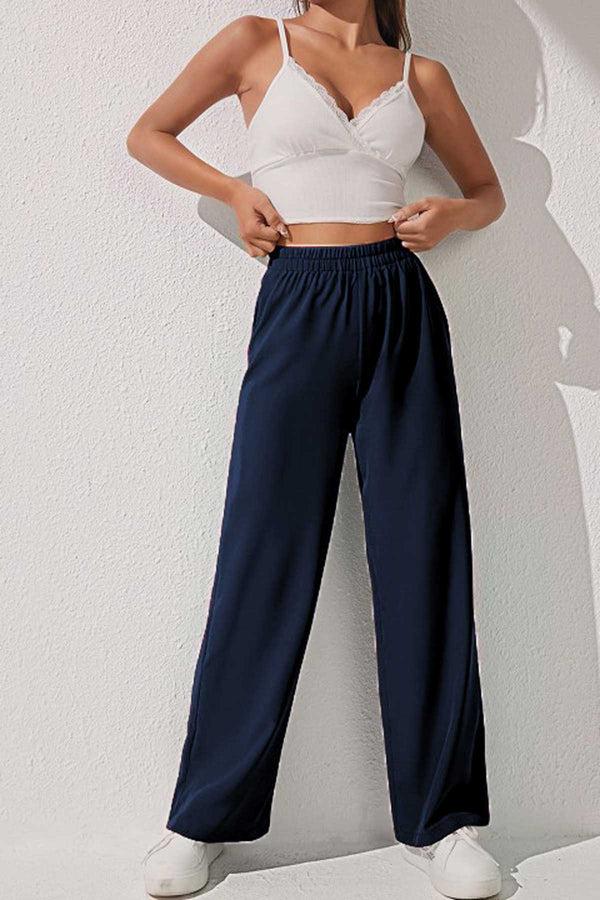 Elo Women's Wide Leg Trousers Navy
