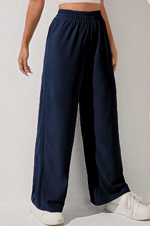 Elo Women's Wide Leg Trousers Navy
