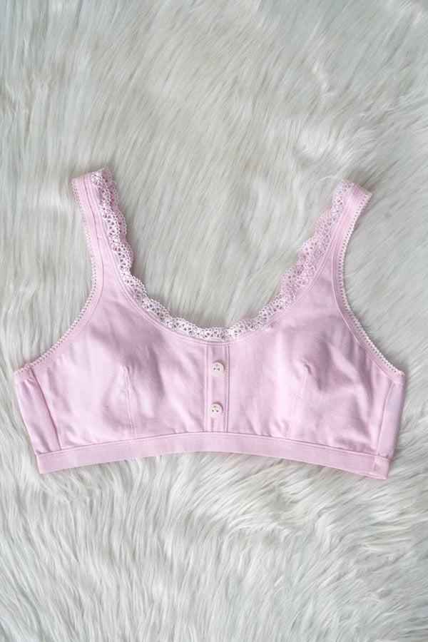 elo Xialiya Girl's Lace Bidi Bra Pink
