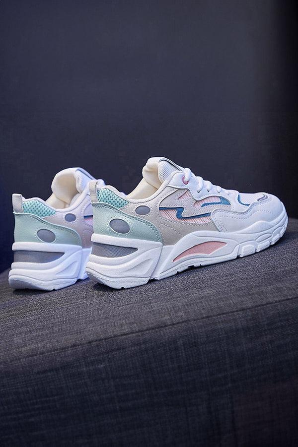 Elo Yaa Women's Thick Soled Sneakers Powder Pink