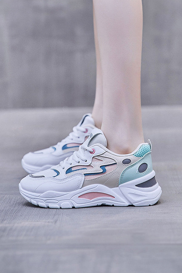 Elo Yaa Women's Thick Soled Sneakers Powder Pink