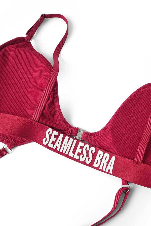 Elo Yeyuan Women's Seamless Lingerie Set Maroon