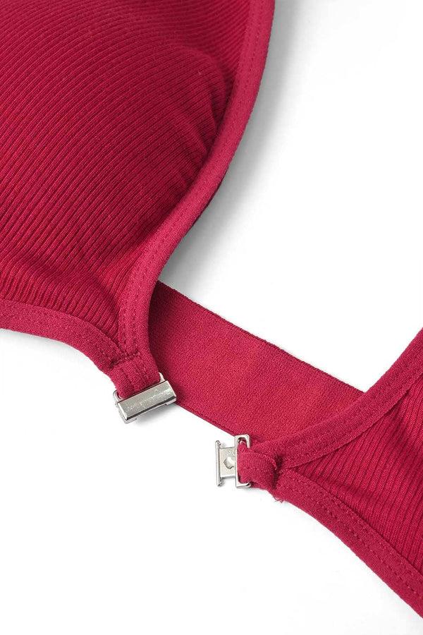 Elo Yeyuan Women's Seamless Lingerie Set Maroon