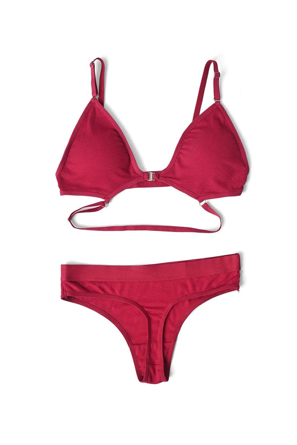 elo Yeyuan Women's Seamless Lingerie Set Maroon