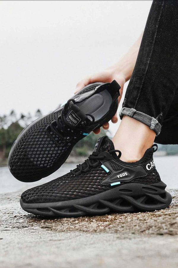 elo Ygos Men's Hollowed-Out Sole Sneakers Black