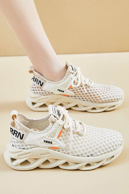 Elo Ygos Women's Hollowed-Out Sole Sneakers White