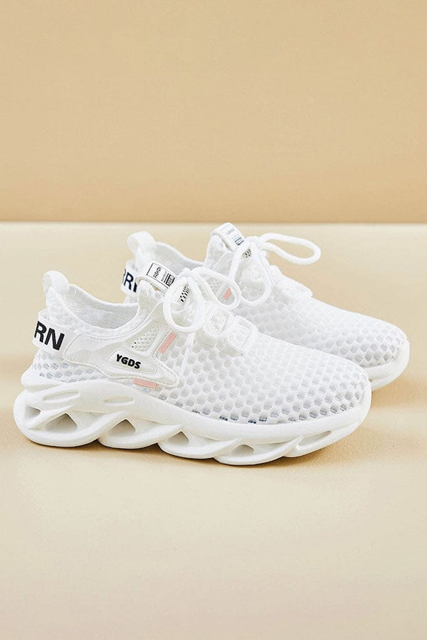 Elo Ygos Women's Hollowed-Out Sole Sneakers White