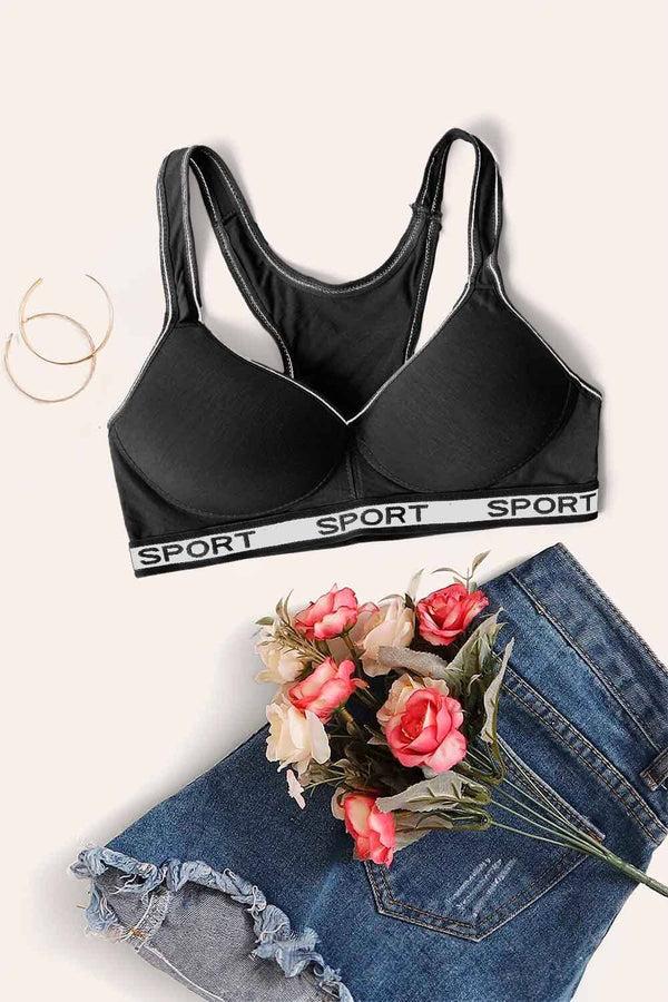 elo Yuluoting Women's Foam Padded Bra Black