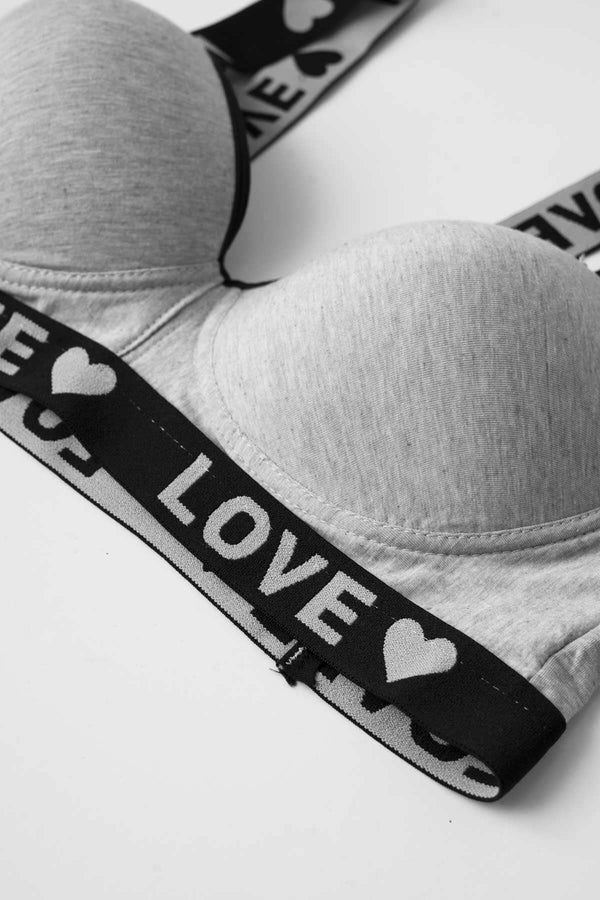 Elo Yuluoting Women's Love Sports Padded Bra Black