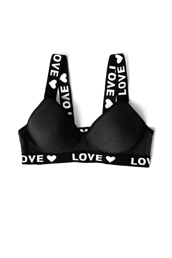 elo Yuluoting Women's Love Sports Padded Bra Black