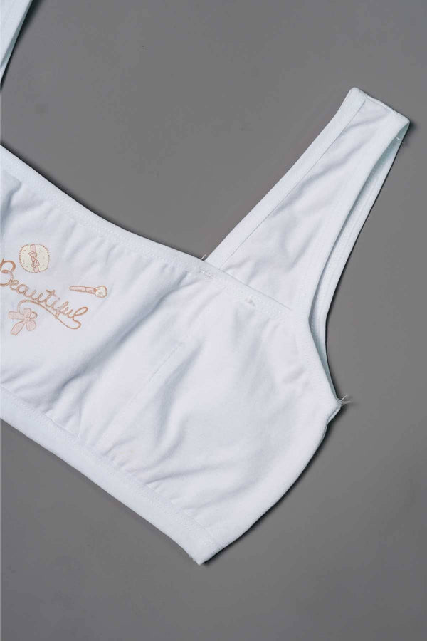 Elo YZN Girl's Printed Bidi Bra White