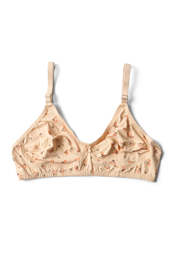 Elo Zhenmeng Women's Floral Stretchable Bra Maroon