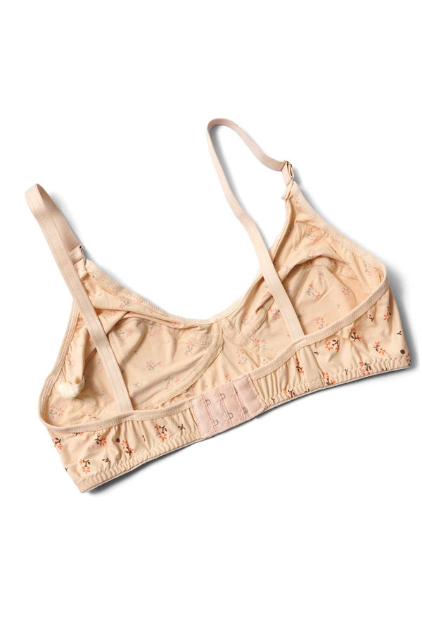 Elo Zhenmeng Women's Floral Stretchable Bra Maroon