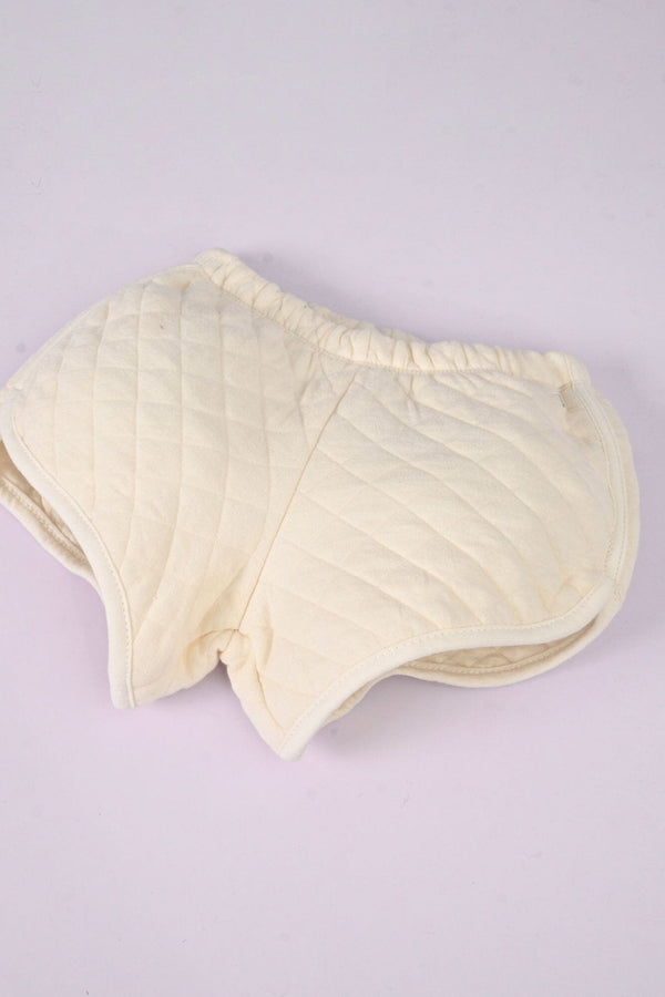Elo ZR Kid's Soft Quilted Style Shorts Off White