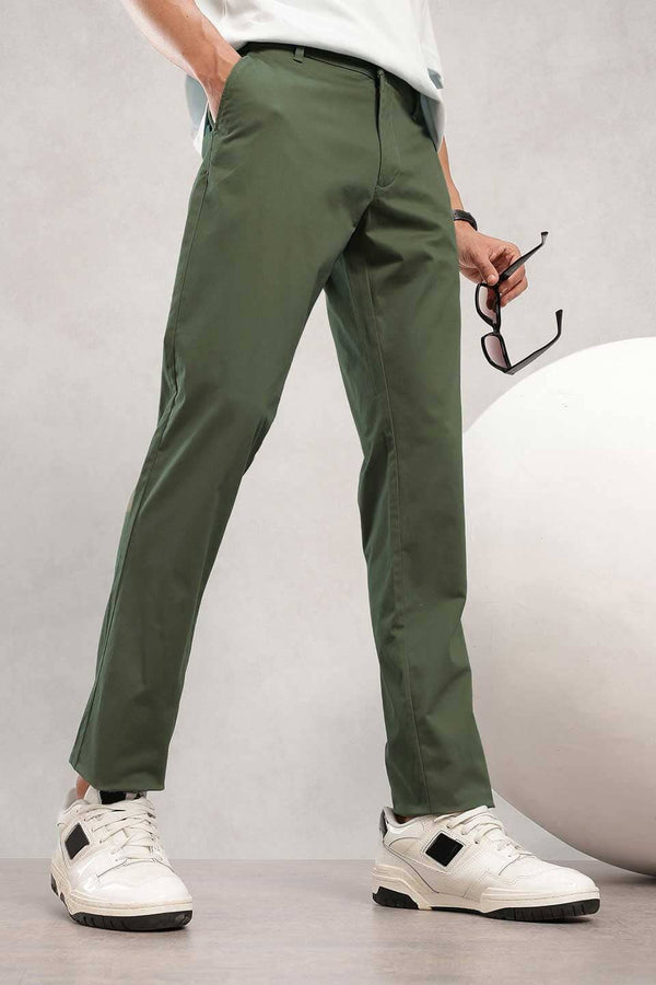 Elo ZR Men's Regular Fit Cotton Pants Olive