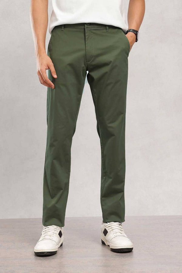 elo ZR Men's Regular Fit Cotton Pants Olive