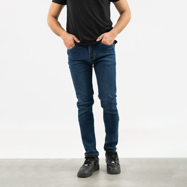 elo ZR Men's Slim Fit Denim Pants Blue