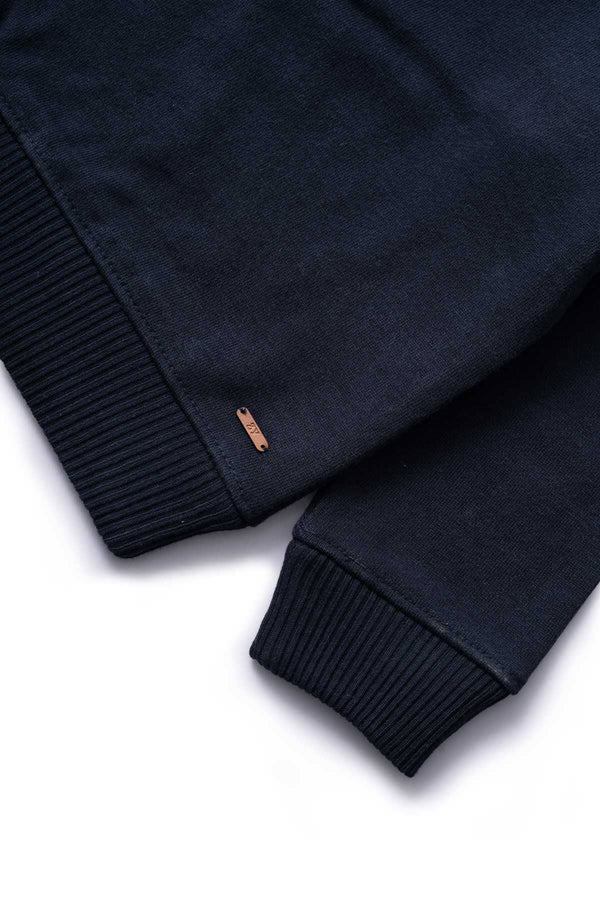 Elo ZY Kid's Terry Quarter Zipper Sweatshirt Navy